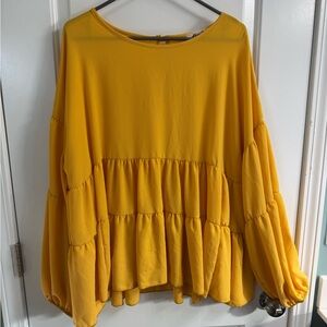 Haptics Yellow Women's Blouse size L